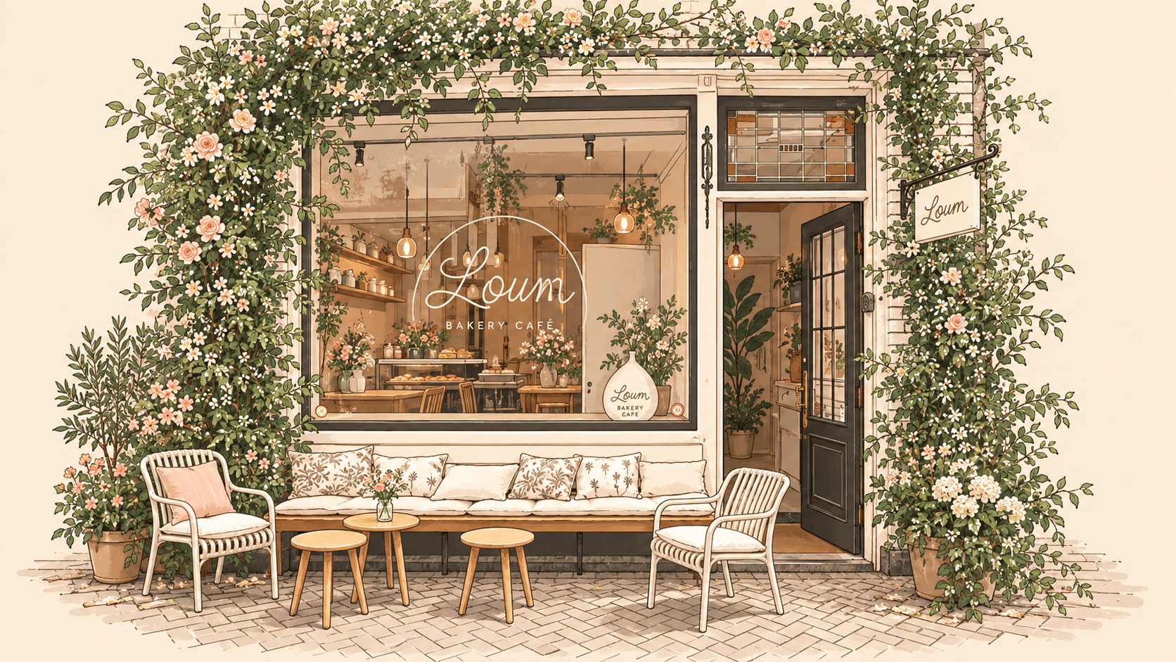 LOUM Bakery Café, gevel
